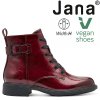 Dámské lakované šněrovací kotníkové boty JANA šíře H 8-25278-45 542 vínové