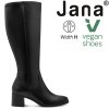 Dámské kozačky šíře H s gumovou vsadkou JANA 8-25567-45 001 černé