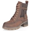 Dámské zateplené šněrovací kotníkové boty farmářky RIEKER 92032-24 hnědé 960358-02