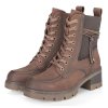 Dámské zateplené šněrovací kotníkové boty farmářky RIEKER 92032-24 hnědé 960358-02