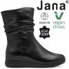 Dámské kožené zimní kotníkové boty stélka šíře H JANA 8-25721-45 001 černé