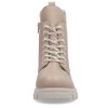 Dámská kožená zimní kotníková obuv s kožíškem RIEKER Z9134-20 béžová