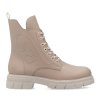 Dámská kožená zimní kotníková obuv s kožíškem RIEKER Z9134-20 béžová