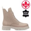 Dámská kožená zimní kotníková obuv s kožíškem RIEKER Z9134-20 béžová