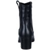 Dámské kožené kotníkové boty na podpatku PIAZZA 960311 černé