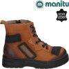 Dámské kožené kotníkové zimní boty farmařky MANITU 990328-21 hnědé