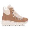 Dámské zimní kotníkové boty s kožíškem RIEKER 990403-01 hnědé