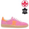 Dámské kožené semišové tenisky low sneaker RIEKER  W2200-31 růžové 950618-43