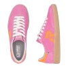 Dámské kožené semišové tenisky low sneaker RIEKER  W2200-31 růžové 950618-43