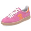Dámské kožené semišové tenisky low sneaker RIEKER  W2200-31 růžové 950618-43
