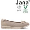Dámské děrované textilní baleríny na klínku šíře H JANA 8-22170-46 499 béžové