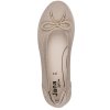Dámské děrované textilní baleríny na klínku šíře H JANA 8-22170-46 499 béžové