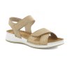 Dámské zdravotní sandály s anatomickou koženou stélkou IB000005 hnědé