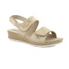 Dámské zdravotní sandály s anatomickou koženou stélkou IB000066 béžové