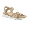 Dámské zdravotní sandály s anatomickou koženou stélkou IB000054 písková