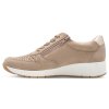 Dámské děrované tenisky na klínku šíře H JANA 8-23766-44 341 béžové