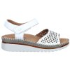Dámské Celokožené sandály na klínku MANITU 910212-03 bílé