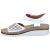 Dámské Celokožené sandály na klínku MANITU 910212-03 bílé