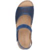 Dámské Celokožené sandály na klínku MANITU 910212-05 modré