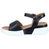 Dámské Celokožené sandály na klínku PIAZZA italy 910224-01 černé