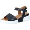Dámské Celokožené sandály na klínku PIAZZA italy 910224-01 černé