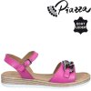 Dámské Celokožené sandály na klínku PIAZZA italy 910282-43 růžová