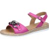 Dámské Celokožené sandály na klínku PIAZZA italy 910282-43 růžová