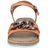 Dámské Celokožené sandály na klínku PIAZZA italy 910282-62 hnědé