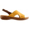 Dámské kožené sandály RIEKER 628C5-68 žluté
