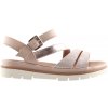Dámské kožené sandály na klínku PIAZZA 910984 růžové