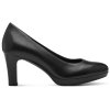 Dámské kožené lodičky na podpatku TAMARIS 1-1-22410-41 001 černé