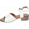 Dámské kožené sandály na podpatku PIAZZA 910852 bílé
