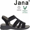 Dámské sandály stélka šíře H JANA 8-28165-20 001 černé
