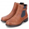 Dámské kotníkové chealsea boty s gumou RIEKER 75171-22 hnědé