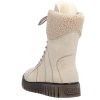 Dámská zimní kotníková obuv s kožíškem RIEKER TEX Y3467-62 bežová