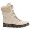 Dámská zimní kotníková obuv s kožíškem RIEKER TEX Y3467-62 bežová