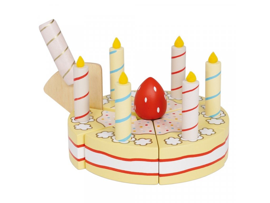 Le Toy Van dřevěný narozeninový dort vanilkový - Eliwood.cz