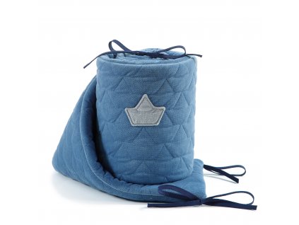 Luxusní mantinel do postýlky La Millou VELVET COLLECTION Denim