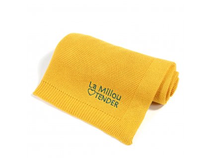 Luxusní pletená dětská deka pro miminka a batolata La Millou Tender Sunflower