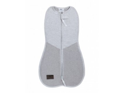 Zavinovačka Sleepee First Step Swaddle s čepičkou zdarma světle a tmavě šedá