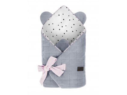 Zavinovačka Sleepee Royal Baby Swaddle Wrap šedá a růžová