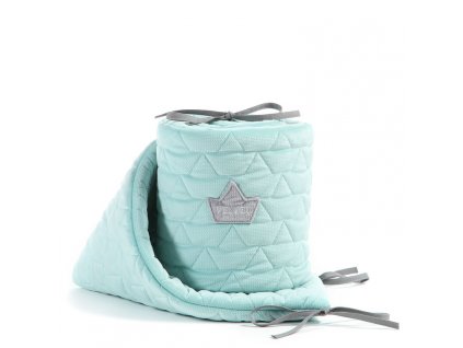 Luxusní mantinel do postýlky La Millou VELVET COLLECTION Audrey Mint