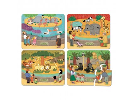 Vilac moje první Dřevěné puzzle v kufříčku Zoo