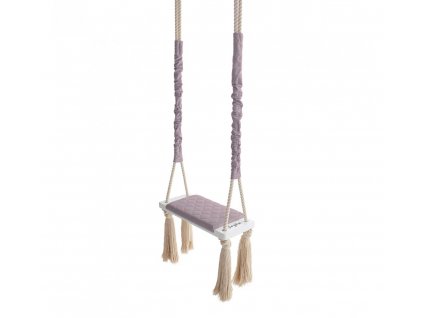 Dětská houpačka Wood Swing Babysteps popelavá fialová