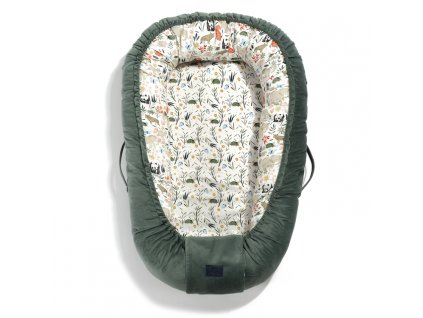 Luxusní hnízdečko pro miminko Velvet collection La Millou Zoo & Khaki