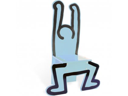 Vilac Dřevěná židle Keith Haring modrá