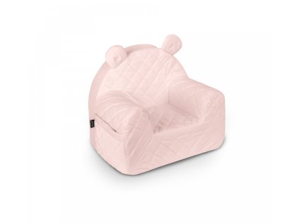 Dětské křeslo Velvet Soft Pink pudrově růžové