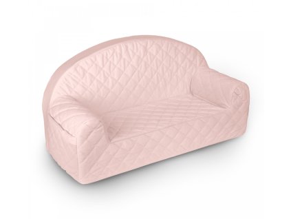 Dětská pohovka Velvet Soft Pink pudrově růžová