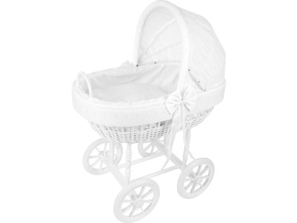 Small Foot Kočárek pro panenky s peřinkami Bassinet bílý