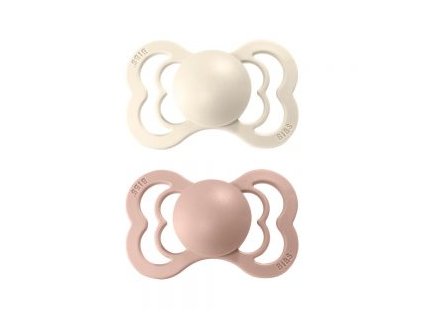 BIBS Supreme dudlíky z přírodního kaučuku 2ks IvoryBlush krémovýruměncový